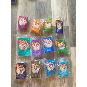 TY Teenie Beanie Babies 1998 Complete Set of 12 McDonalds Happy Meal SEALED -NEW